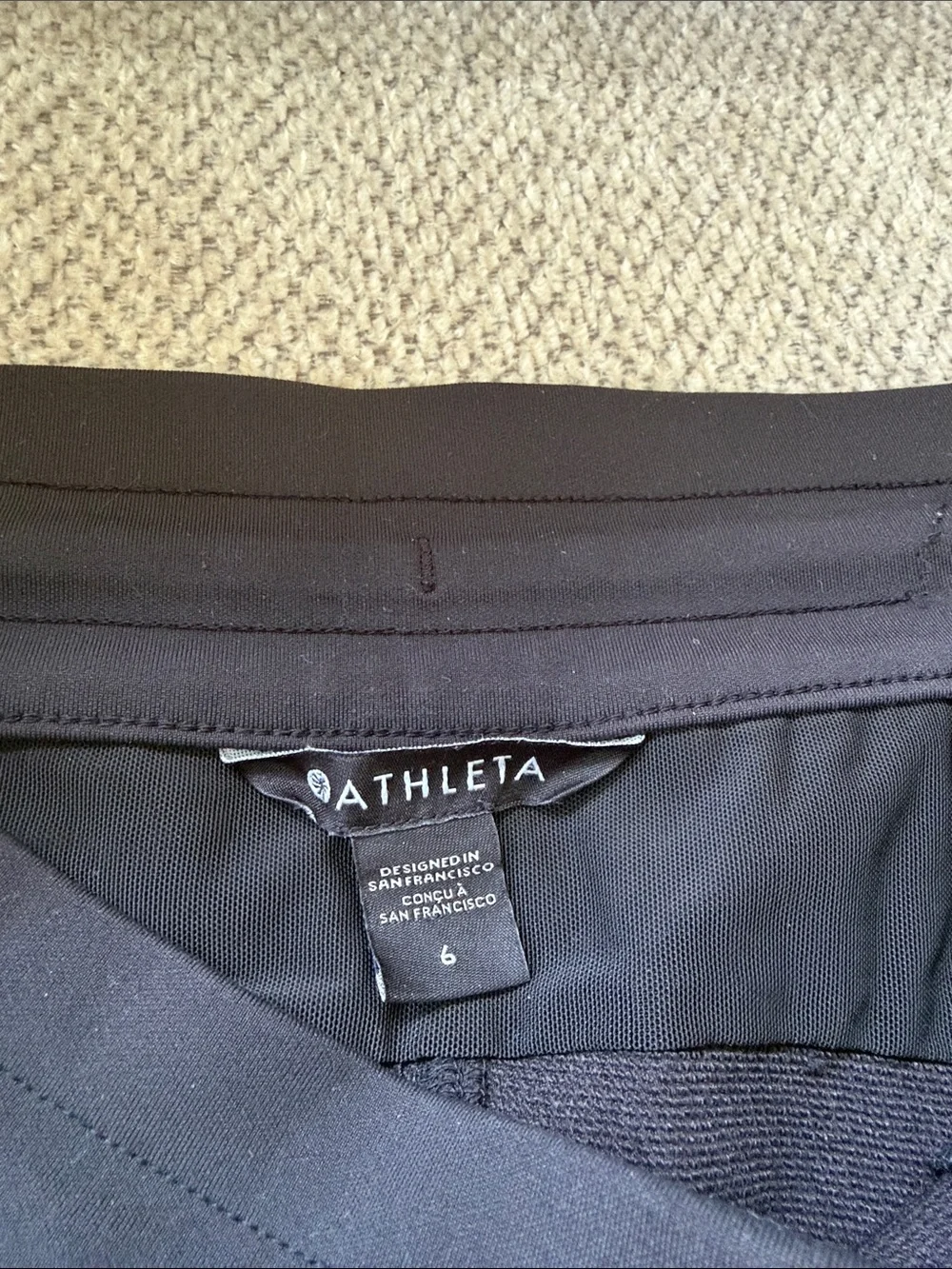 Athleta Black Women's Track Joggers with Zip Pockets